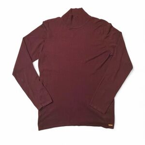 Tahari Women’s Burgundy Mock Neck Sweater Small